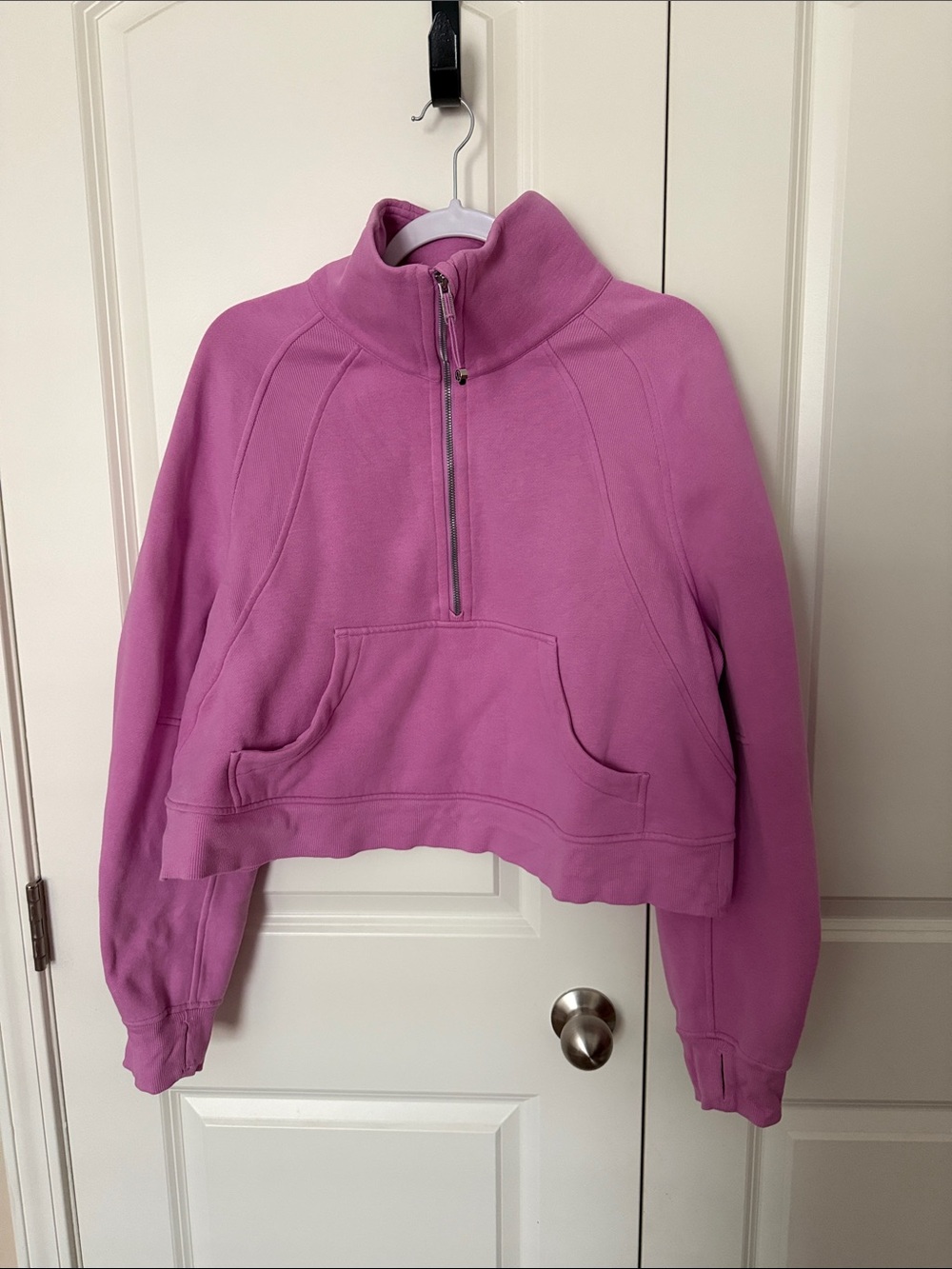 Lululemon M/L Scuba Oversized Funnel-Neck Half Zip Pullover - Pink